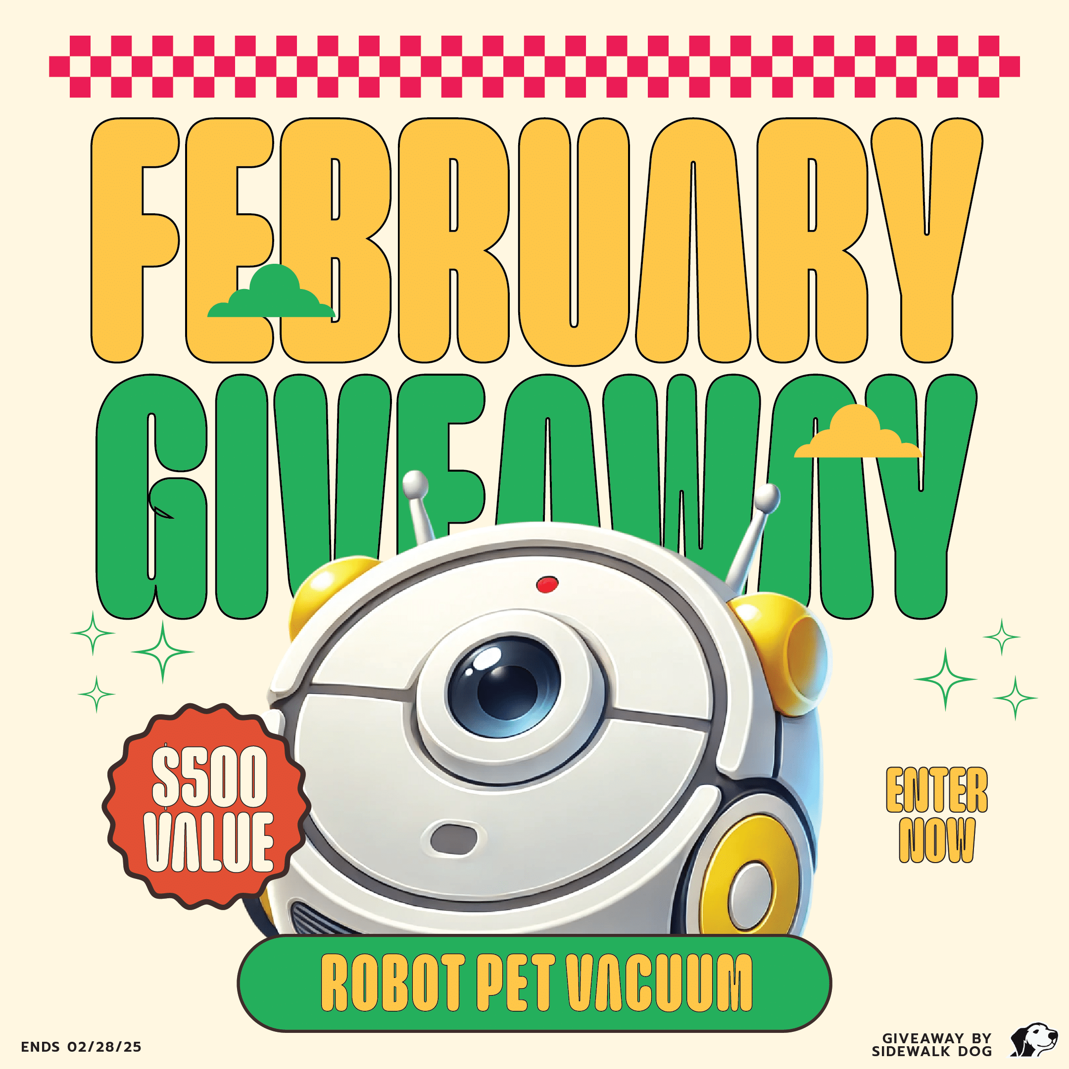 February Robot Pet Vacuum Giveaway